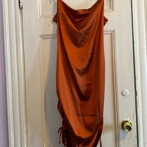 Brunt orange dress